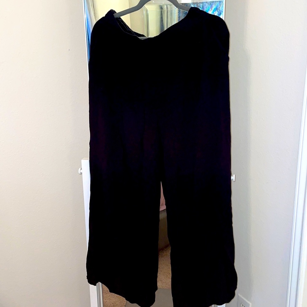 Basic black paper bag pant